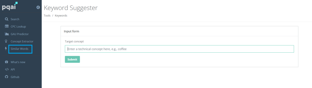 Keyword suggester tool