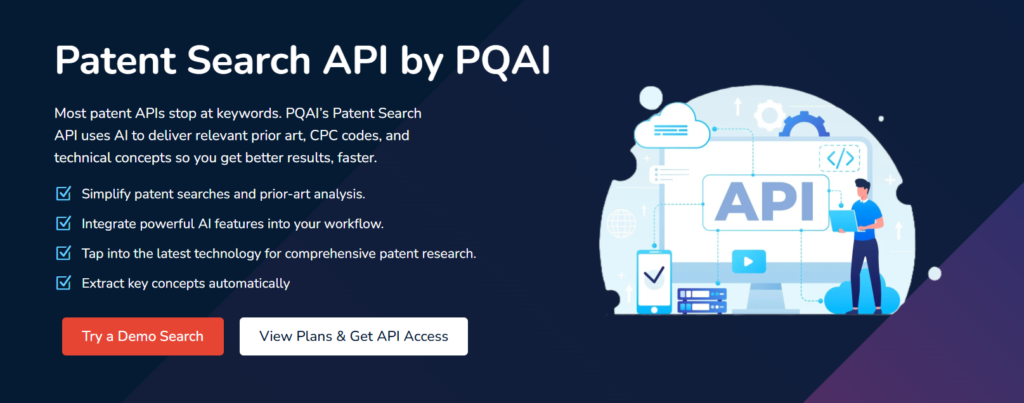 Patent search API PQAI