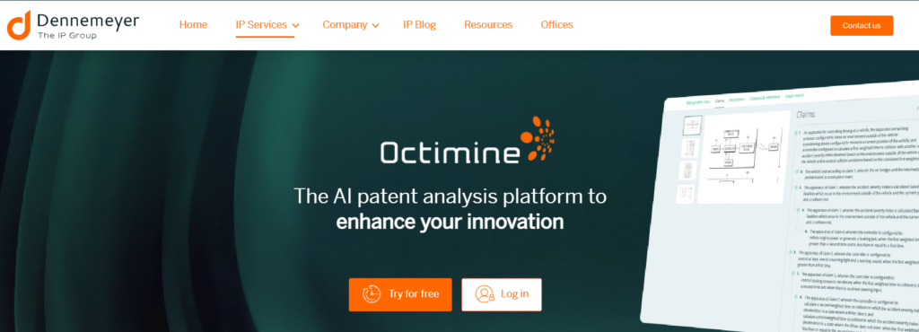 Octimine - AI patent search platform