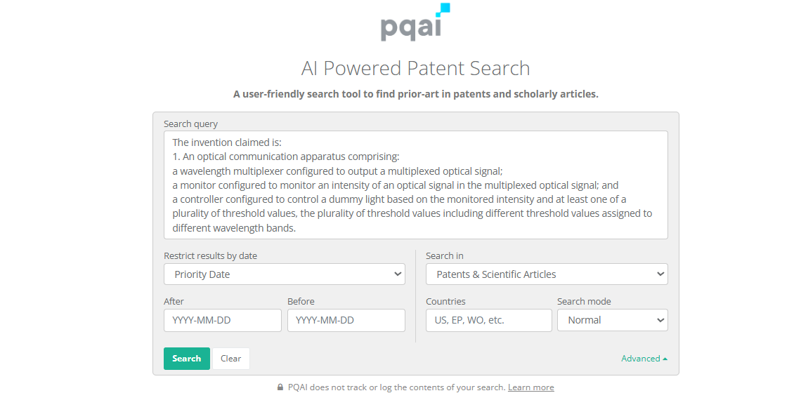 Adding Claim 1 of US10404366B2 to PQAI